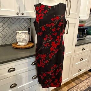 Andrea Viccaro Vintage Womens Floral Silk Dress Size 8 Whimsigoth Dark Romantic